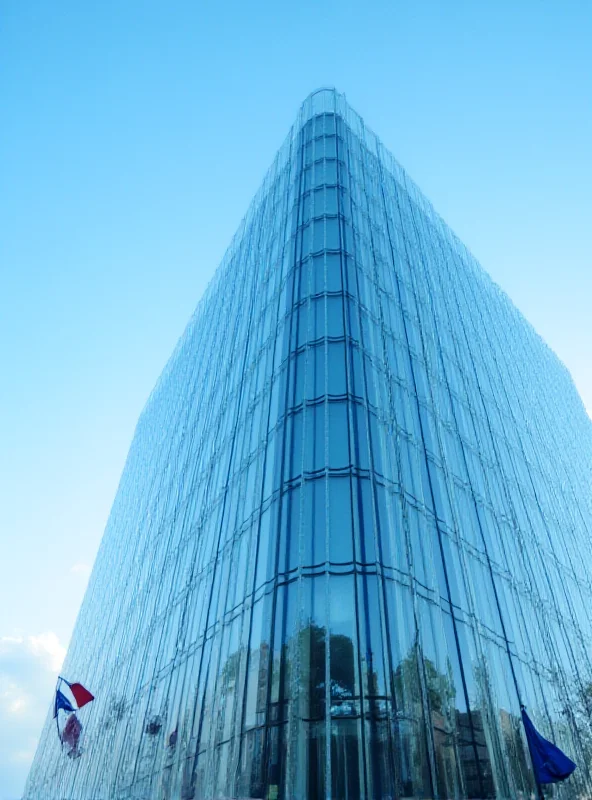 A modern office building in Prague, representing the success of Czech businesses in Europe.