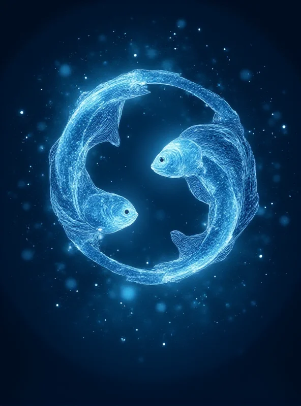 A stylized image of the Pisces zodiac sign