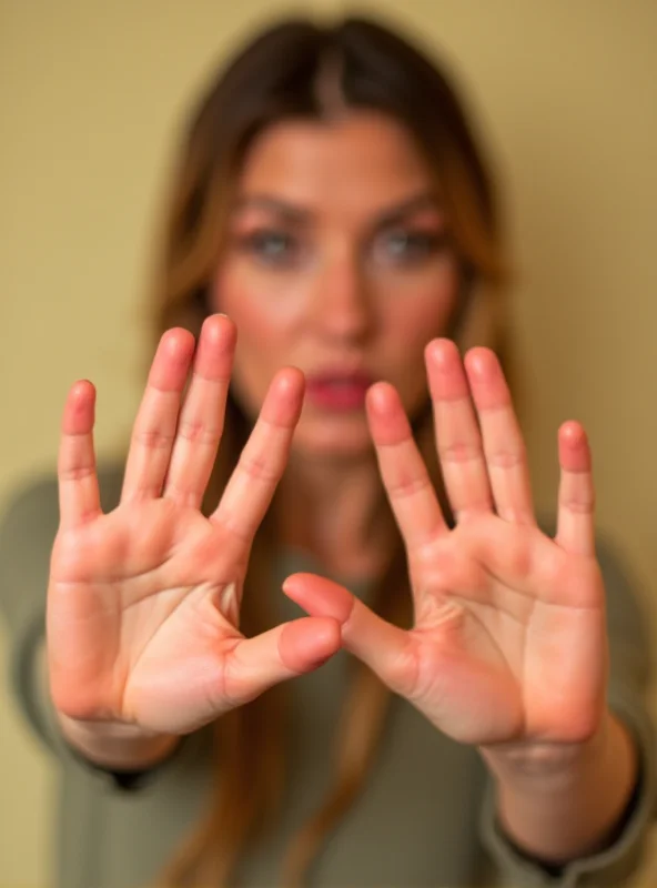 A person holding their hands up in a gesture of 'too much'.