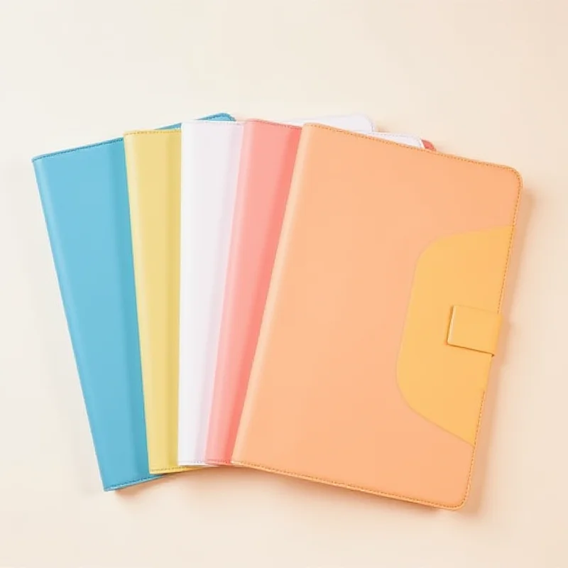 A collection of the new Apple Smart Folios in Sky, White, Watermelon, and Lemonade colors.