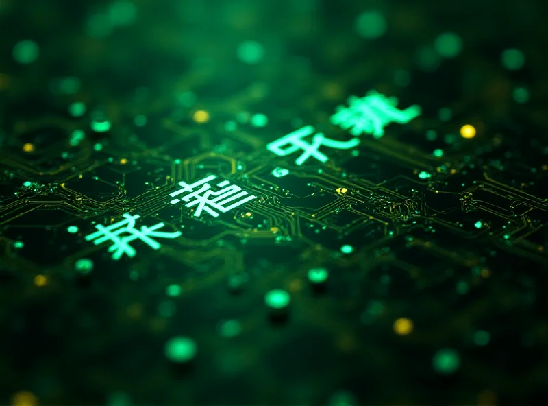 AI generated image of circuit boards and chinese characters