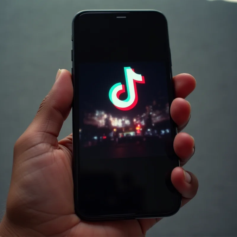 AI generated image of the TikTok logo on a mobile phone screen