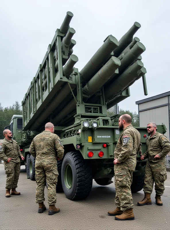 Thales missiles being loaded onto a truck