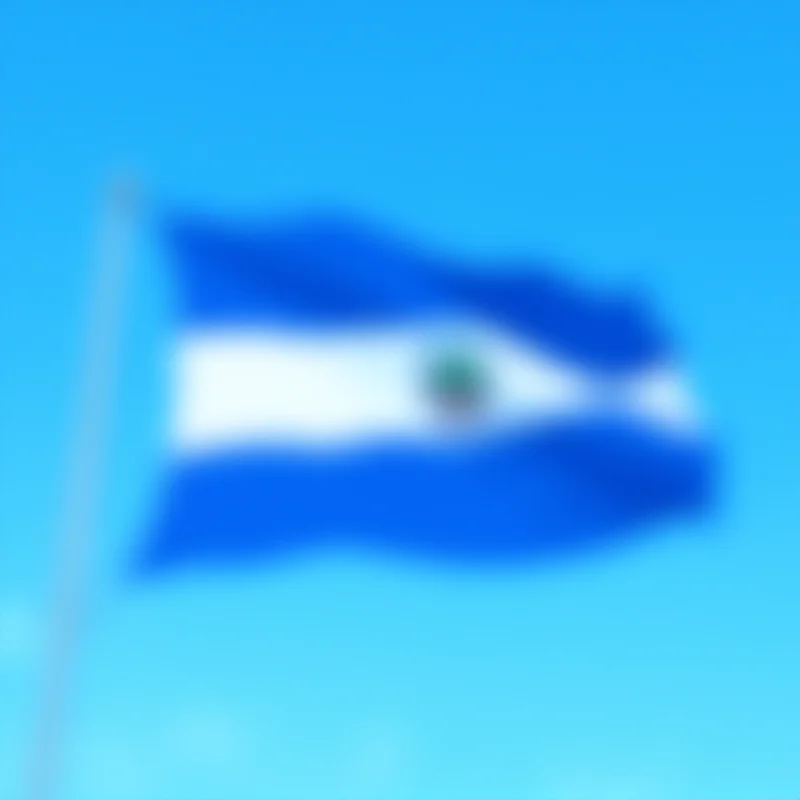 Honduras flag waving in the wind