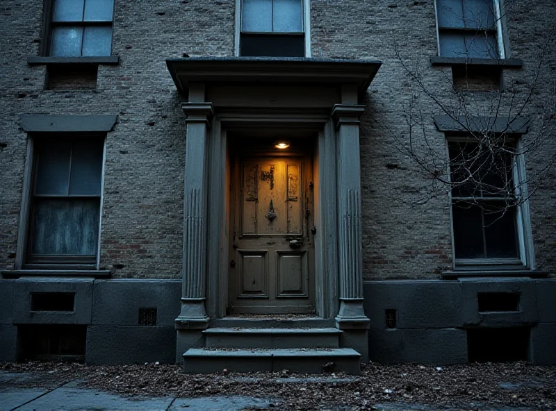 A somber photo of a Brooklyn homeless shelter.