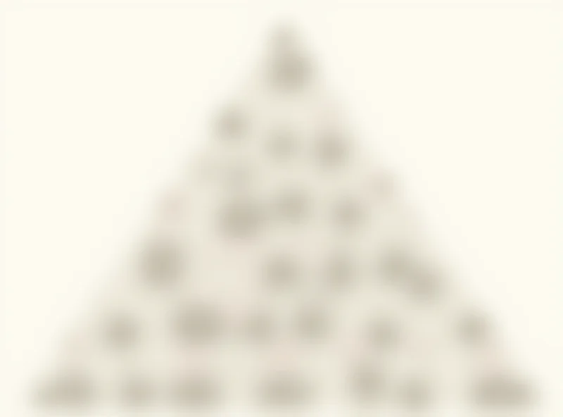 Illustration depicting an inverted demographic pyramid with a large base of elderly people and a small top of children