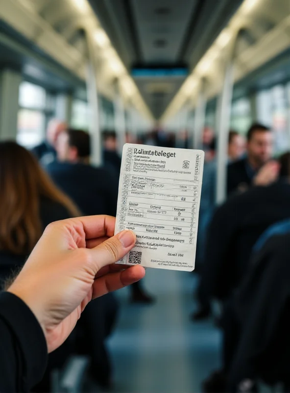 Deutschlandticket held by a person on a train