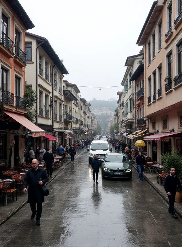 A street scene in Sarajevo.