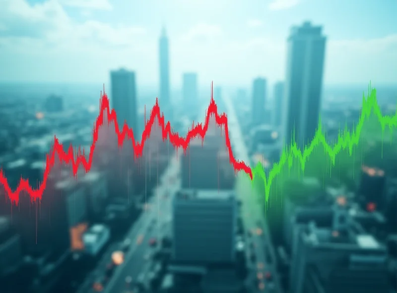 Image of a graph showing the dollar's decline and Ibovespa's rise.