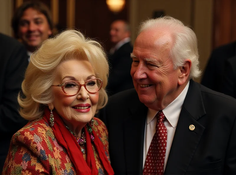 Dolly Parton and Carl Dean smiling at each other.