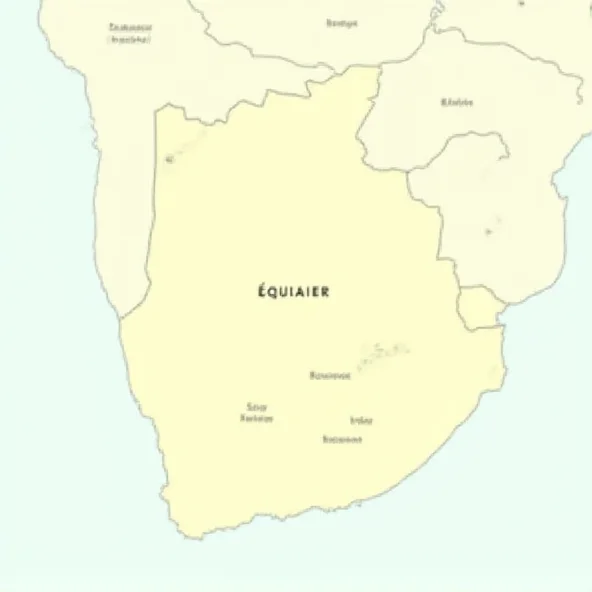 Map highlighting the Équateur province in the Democratic Republic of the Congo