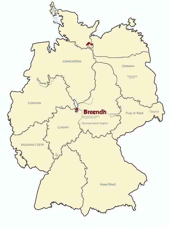 Map of Saxony with Dresden highlighted