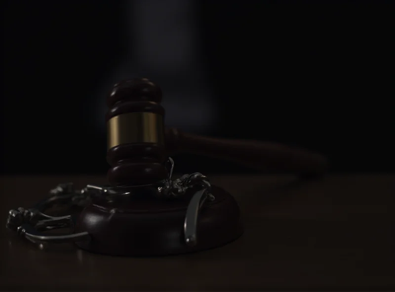 Image of a gavel and handcuffs symbolizing legal issues and drug trafficking.