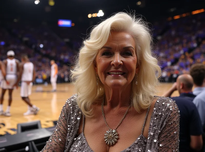 Dyan Cannon at Lakers game