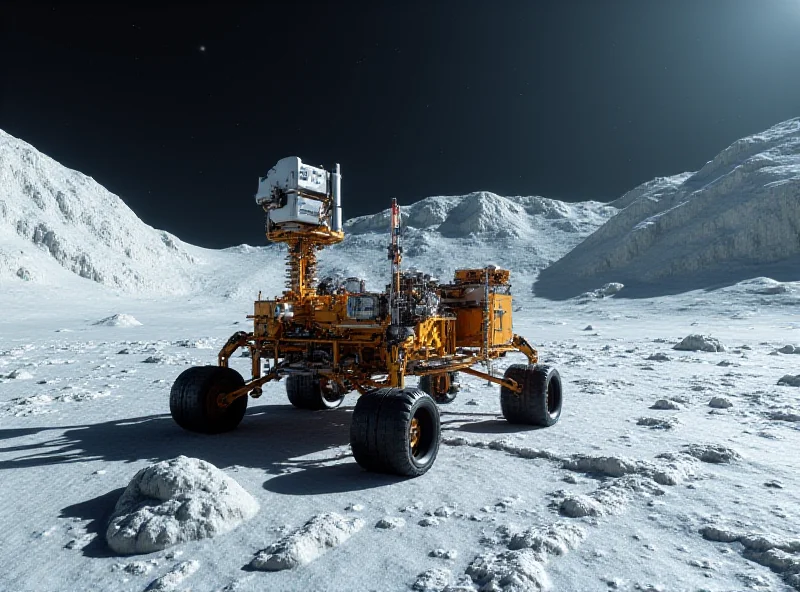 Artistic rendering of the Firefly Aerospace Blue Ghost Mission 1 lunar lander on the surface of the Moon near Mons Latreille.