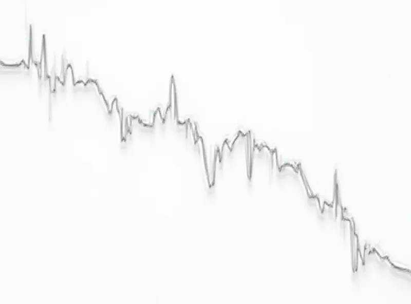 A graph showing a downward trend in economic indicators, suggesting a potential recession.