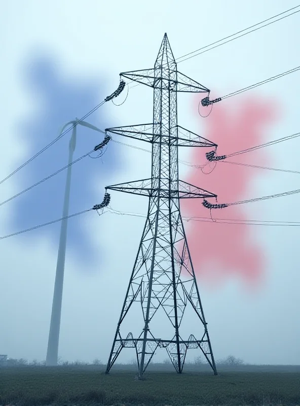 French flag overlaid on an electricity pylon, symbolizing energy concerns in France.