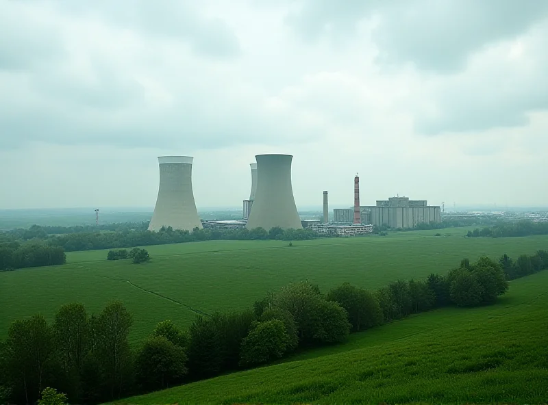 Image of the Dukovany nuclear power plant in the Czech Republic.