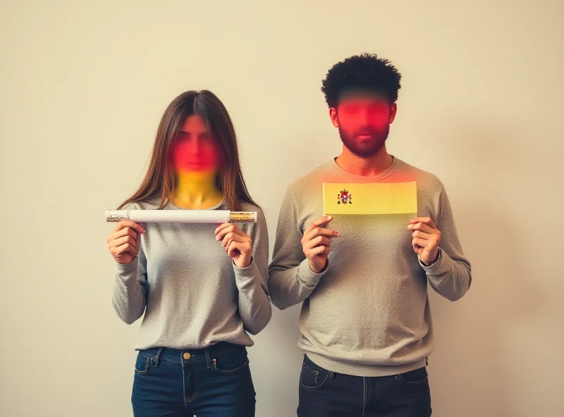 Two people, one with a German flag and one with a Spanish flag, holding diplomas. The German person looks wealthier.