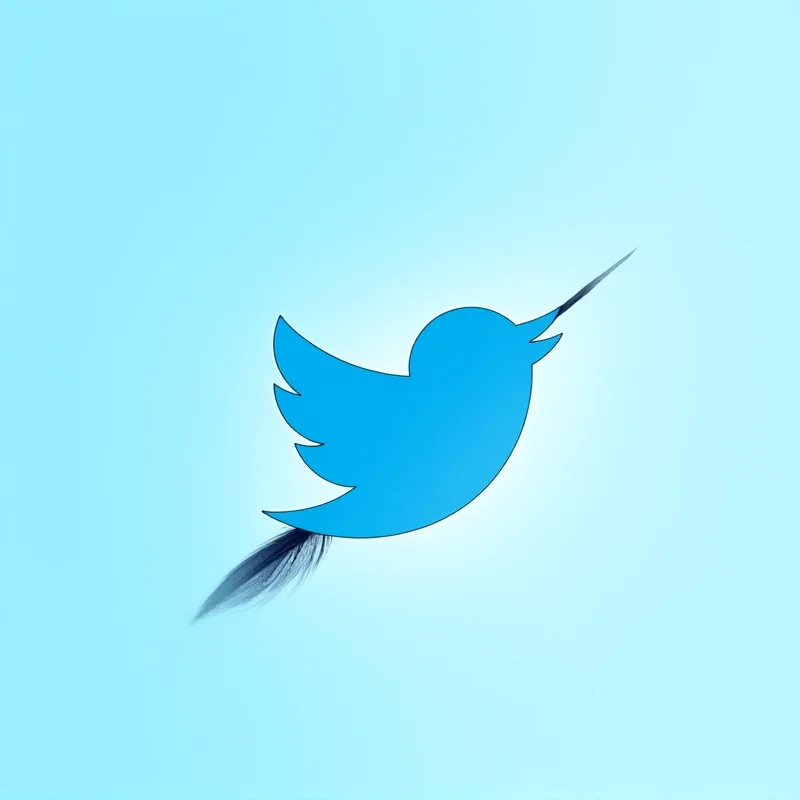 A digital illustration showing a Twitter bird transforming into a quill pen, symbolizing the shift from short-form tweets to long-form writing.