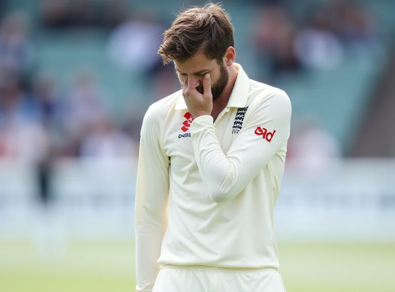 Jos Buttler looking dejected on the field during a cricket match.