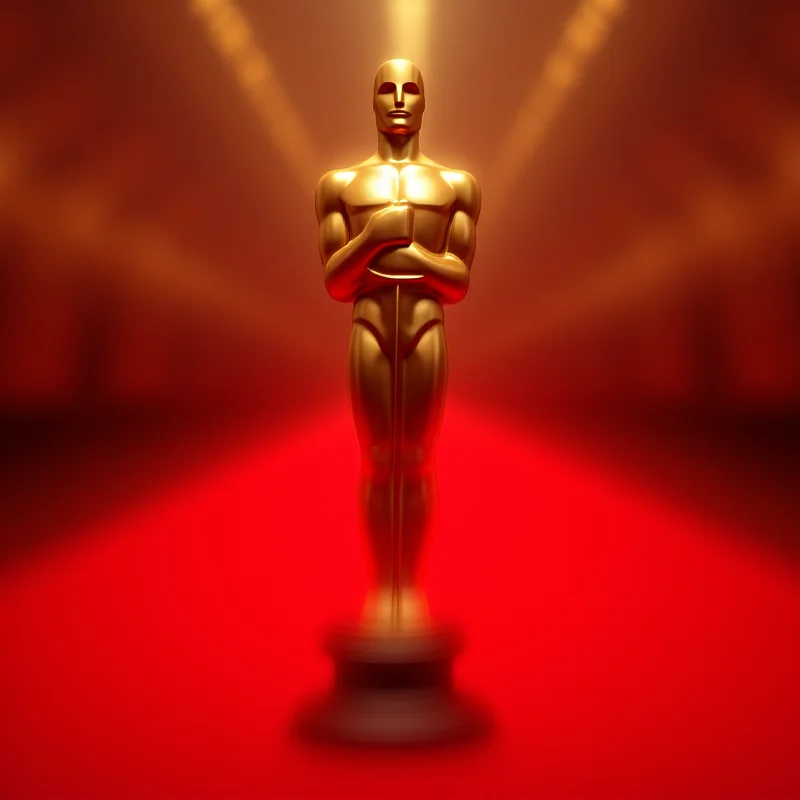 An abstract depiction of the Oscar statue.