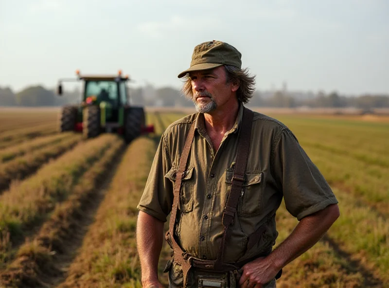 Kaleb Cooper on a farm