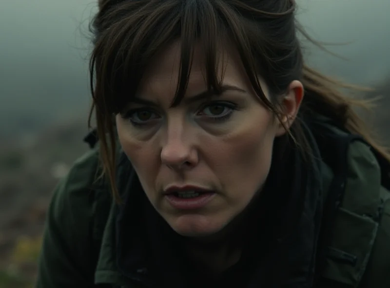 Frances Neagley looking determined in Reacher