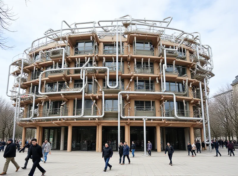 Exterior of the Centre Pompidou in Paris