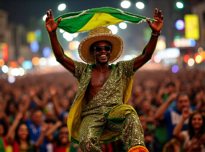 Neguinho da Beija-Flor celebrating with fans at Carnival.