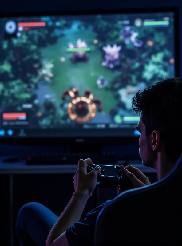 A beginner struggles to play Monster Hunter Wilds on a large screen.