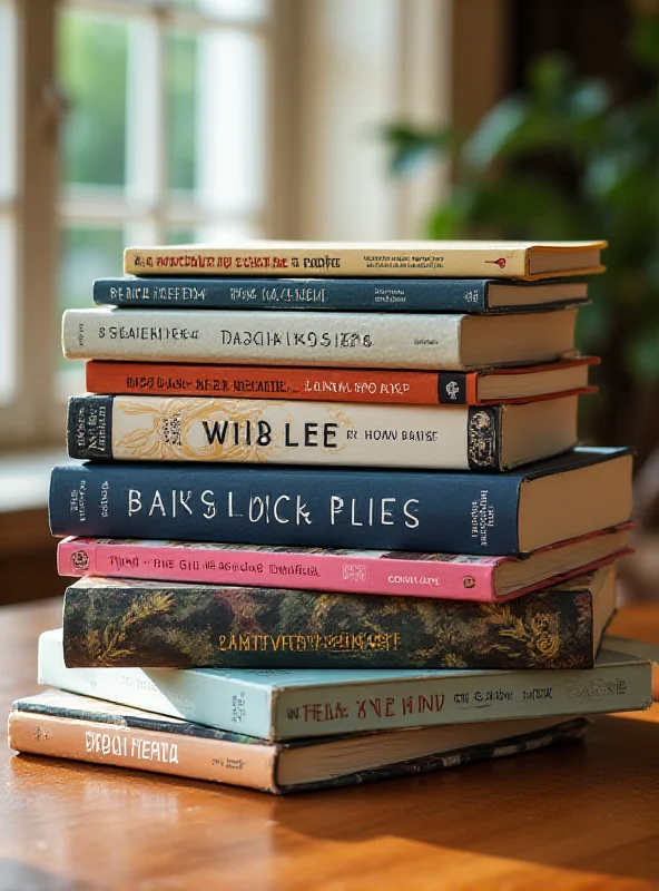 A stack of diverse books