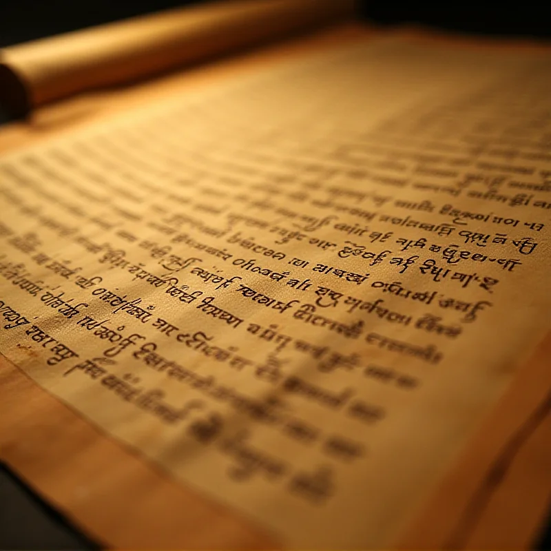 Ancient Indian theatrical manuscript