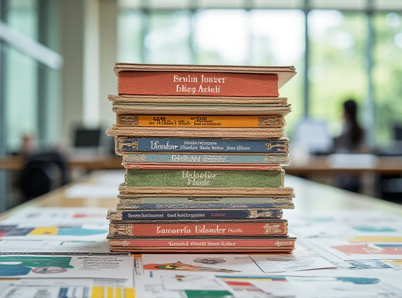 A stack of Jane Austen novels with a modern cover design, surrounded by data visualization graphics.