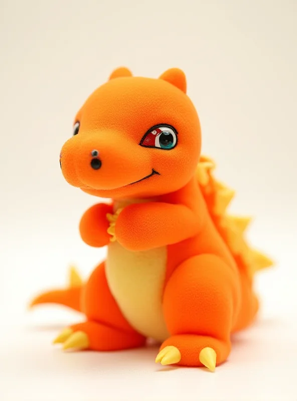 Close-up of a Cheeto resembling a Charizard Pokémon.