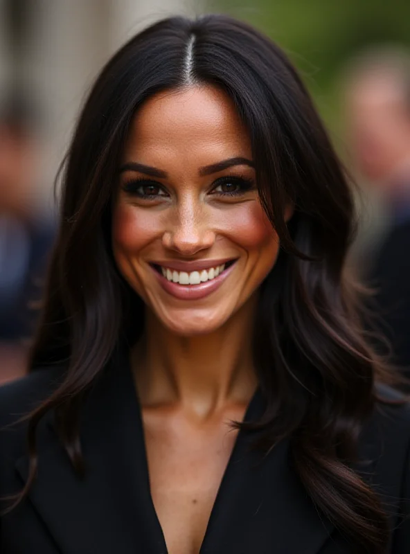 Meghan Markle smiling at an event