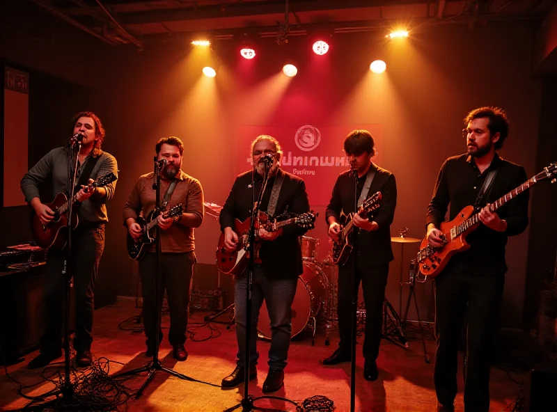 The band Paham performing live at the Rappler HQ.