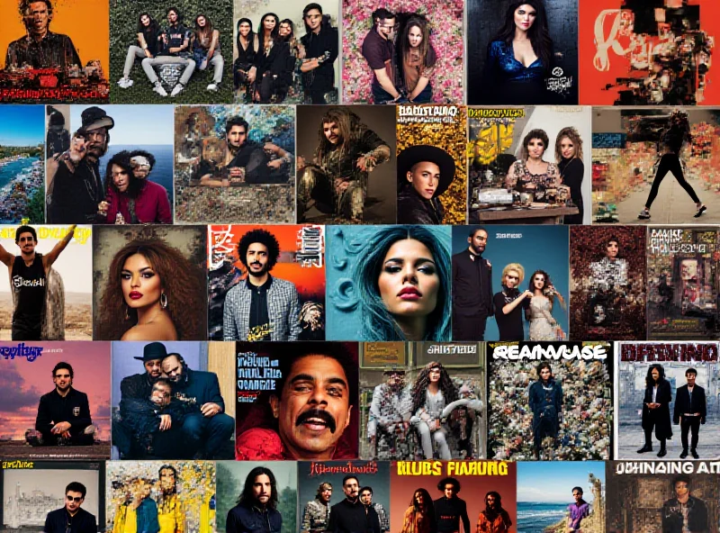 A collage of album covers representing various pop and rock genres.