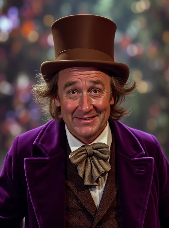 Gene Wilder as Willy Wonka in a scene from the 1971 film, smiling mischievously.