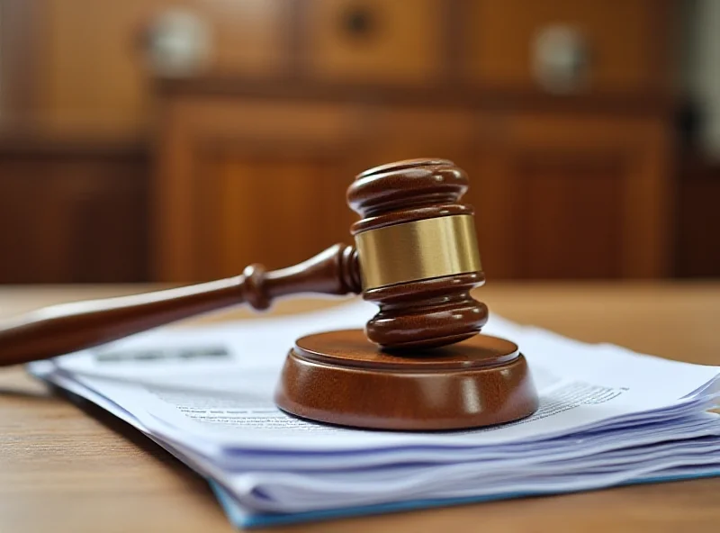 A gavel resting on top of a stack of legal documents.