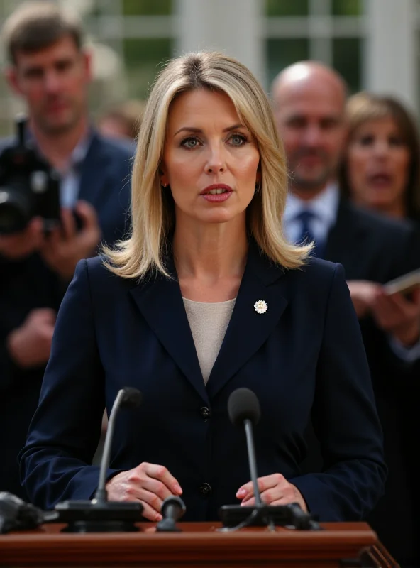 Image of Pam Bondi speaking at a press conference