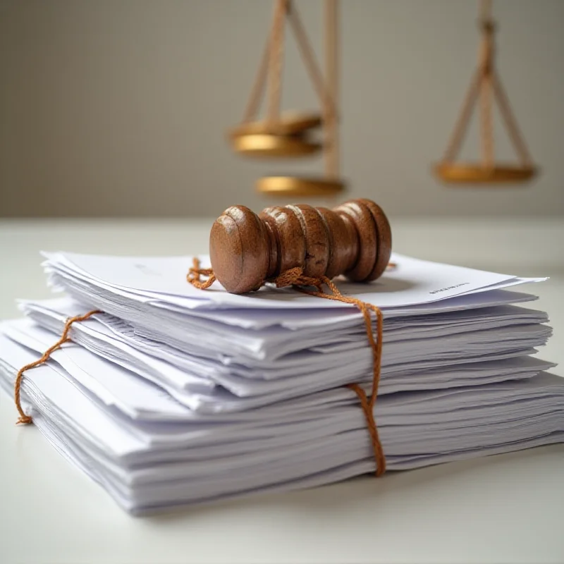 Image of a gavel resting on legal documents