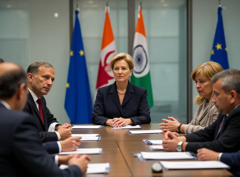 Ursula von der Leyen meeting with Indian officials