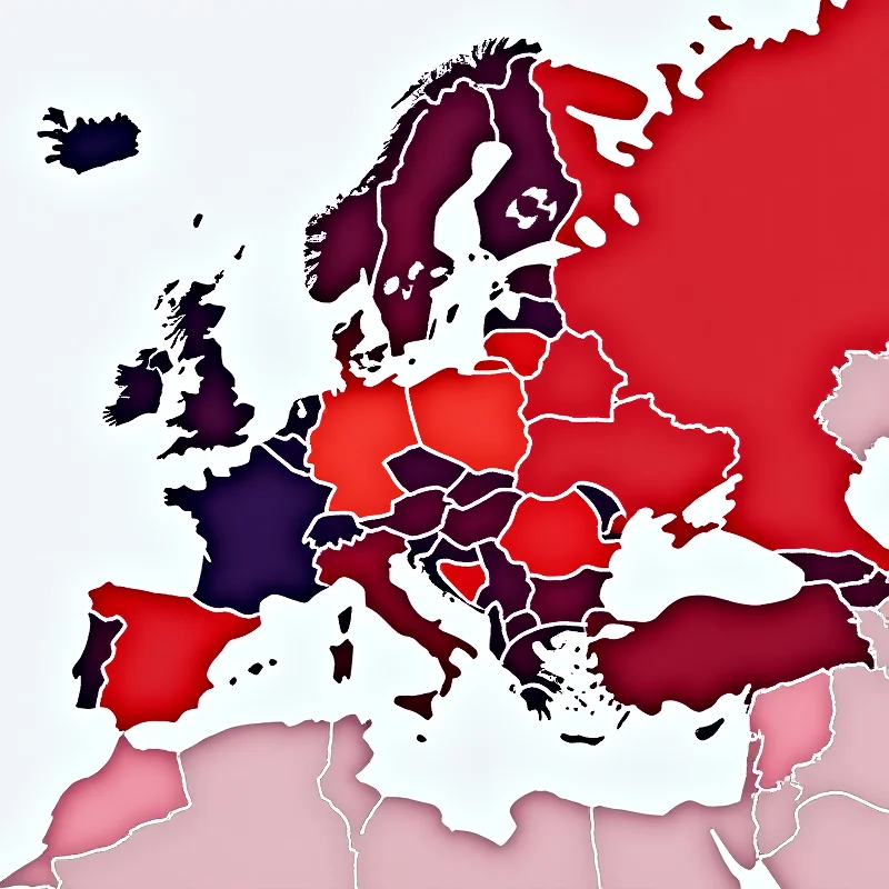 A map of Europe with the Turkish flag superimposed on Turkey and the European Union flag superimposed on the rest of Europe, creating a visual representation of Turkey's desire to join the EU.