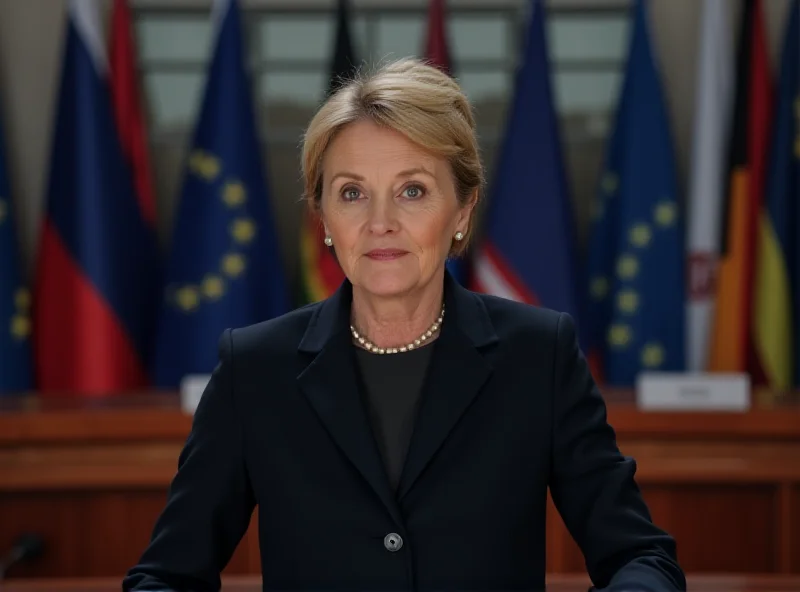 Ursula von der Leyen addressing the European Parliament