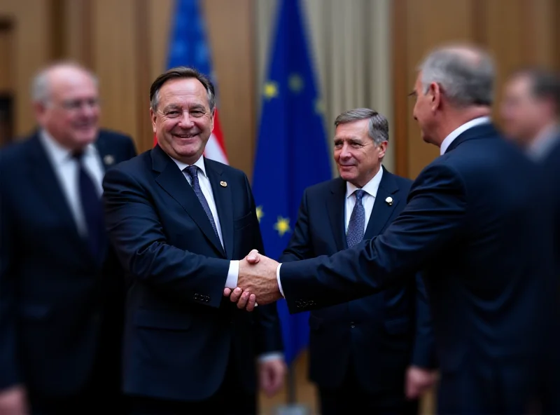 A group of European Union leaders standing together at a summit.