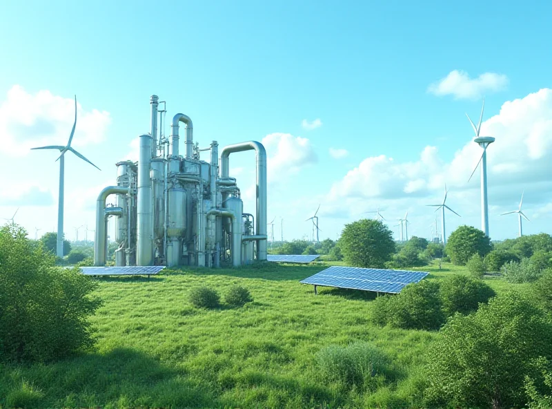 A futuristic carbon capture facility removing CO2 from the air.