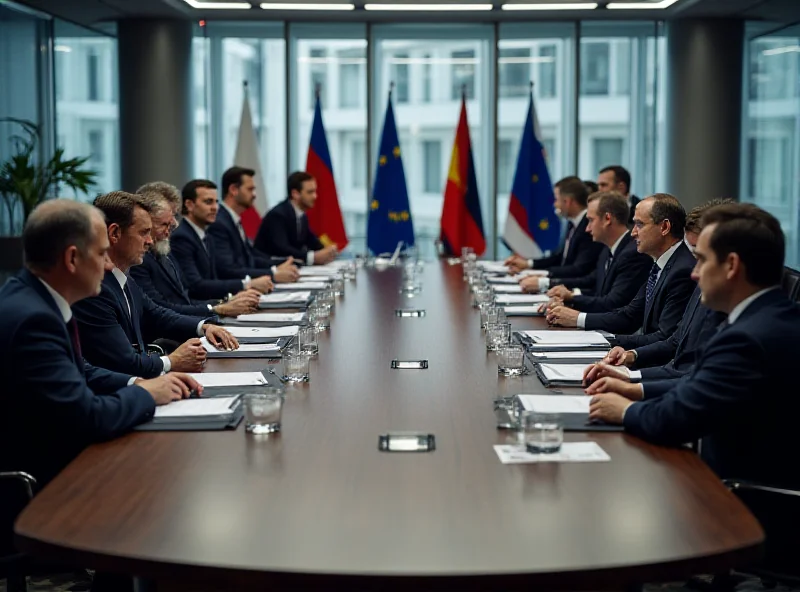 Leaders gathered around a table in Brussels for an EU summit.