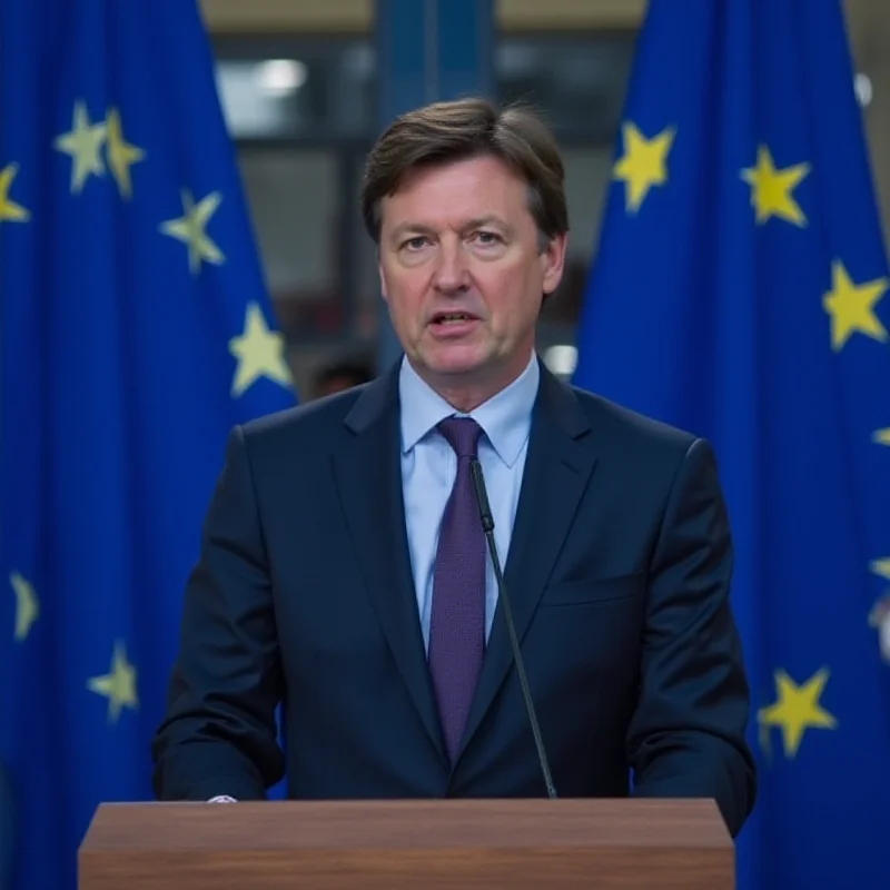 Volodymyr Zelensky addressing EU leaders at a summit in Brussels.