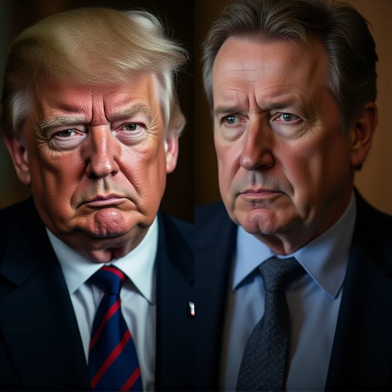 A split image showing Donald Trump and Volodymyr Zelenskyy.